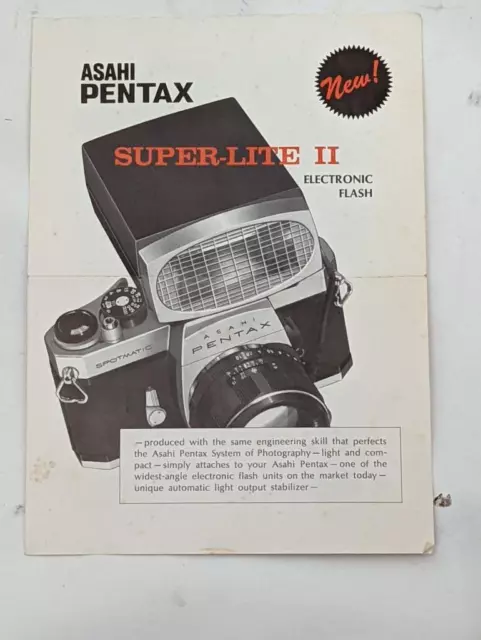 Asahi Pentax Super-Lite II Electronic flash Sales Brochure