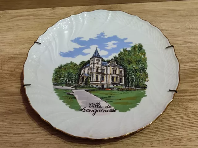 Superbe ancienne Assiette en Porcelaine - ville de LONGUENESSE Pas de Calais 62