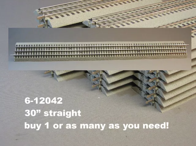 LIONEL FASTRACK 30 INCH LONG STRAIGHT TRAIN TRACK SECTION O Gauge 3 rail 6-12042