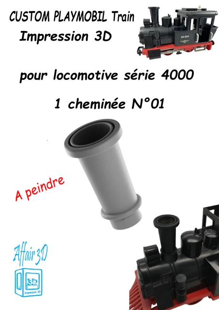 Custom Compatible Playmobil Train in 3D - 1 Locomotive Repair Kit 4054 Custom Compatible Playmobil Train in 3D - 1 Locomotive Repair Kit 4054