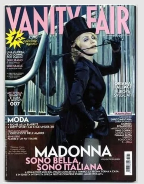 Rare Madonna Cover Vanity Fair - Italy Magazine Aug 2006 Confessions Celebration