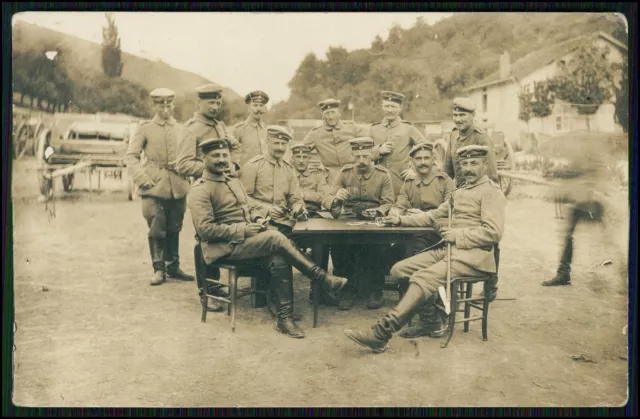 2x Foto AK 1. WK Soldaten Maschinengewehr Abteilung 14x9 cm