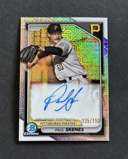 2024 BOWMAN CHROME Auto Paul Skenes HTA Choice Refractor /150 Auto