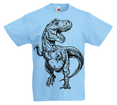 Kid's T-Rex Dinosaur T-Shirt | 3 - 13 yrs | Boys Girls Children's