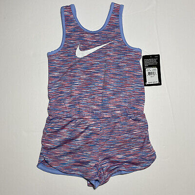 Nike Girls Dri-Fit Romper Shorts Outfit Sz 4 6 6X NEW