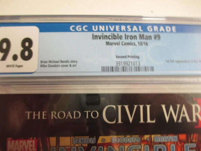 Invincible Iron Man #9 2nd Print First Riri Williams CGC 9.8 2