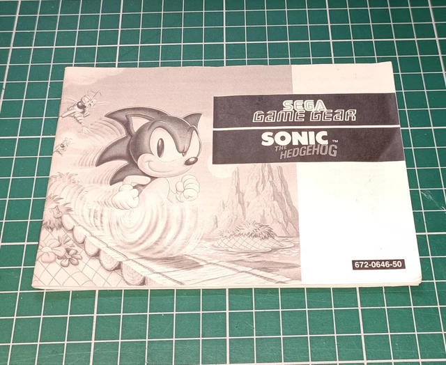 Sonic R Manual SONIC THE HEDGEHOG **OFFICIAL MANUAL ONLY** Sega Game Gear Good ...