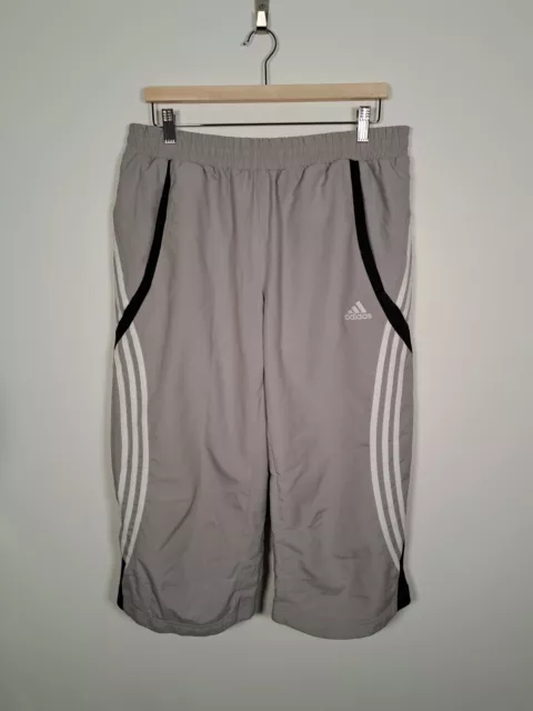 Adidas ClimaCool 3/4 Length Shorts - Bottoms Grey Men's Size Large Y2K Retro