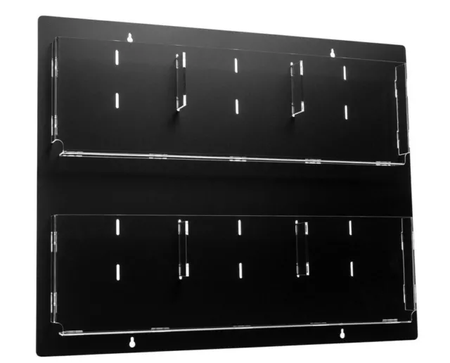 AdirOffice 640-2923-BLK Hanging Magazine Rack with Adjustable Pockets 29 x 23 in 3