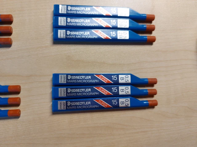 ** 3x 15 Staedtler Feinminen Härtegrad B Mars Micrograph für Druckbleistift **