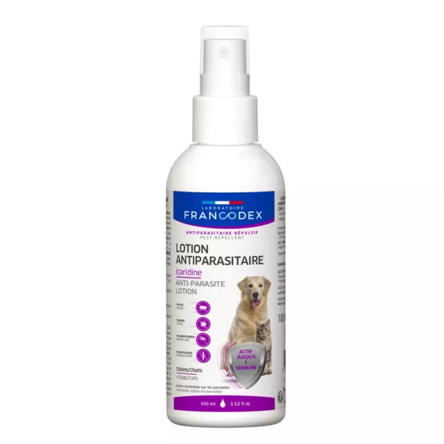 Lotion Antiparasitaire Icaridine 100 ml pour chat et chien