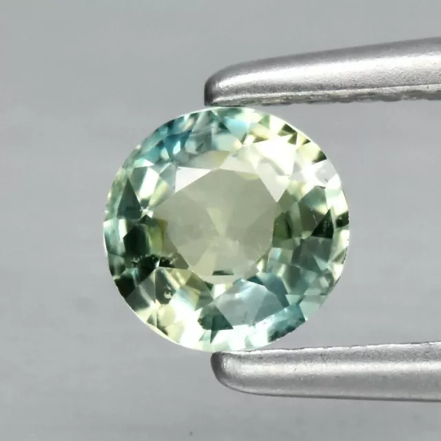GRA Certified VS 0.46Ct Natural  Bluish-Yellow Sapphire Round Gemstone See Video