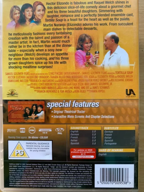 Tortilla Soupe DVD 2001 Mexican-American Film Comédie Drame W Elizabeth Pena 2