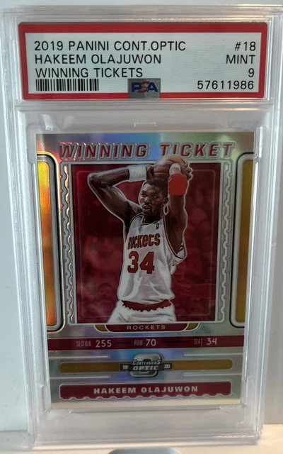 2019-20 Panini Contenders Optic Hakeem Olajuwon Winning Tickets Pop 1 ebay 1/1