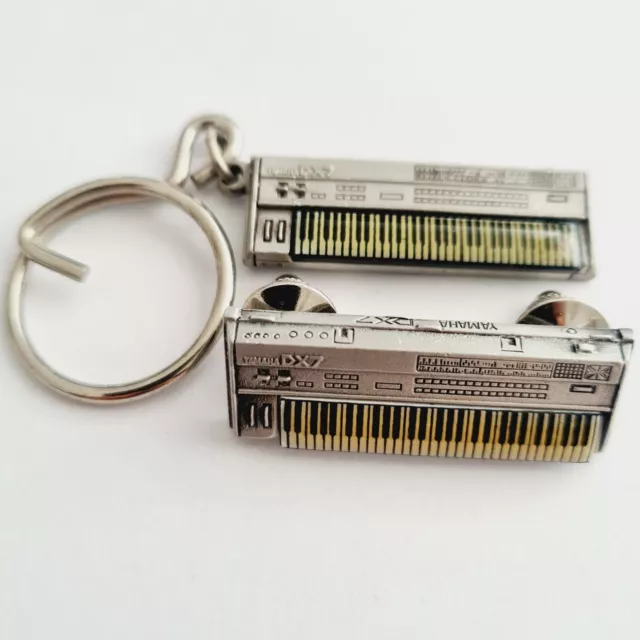 YAMAHA DX7 Pin Badge And Keyring- Vintage Future Primitive