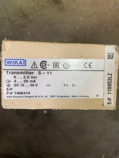 Drucktransmitter WIKA S-11 - 9023542