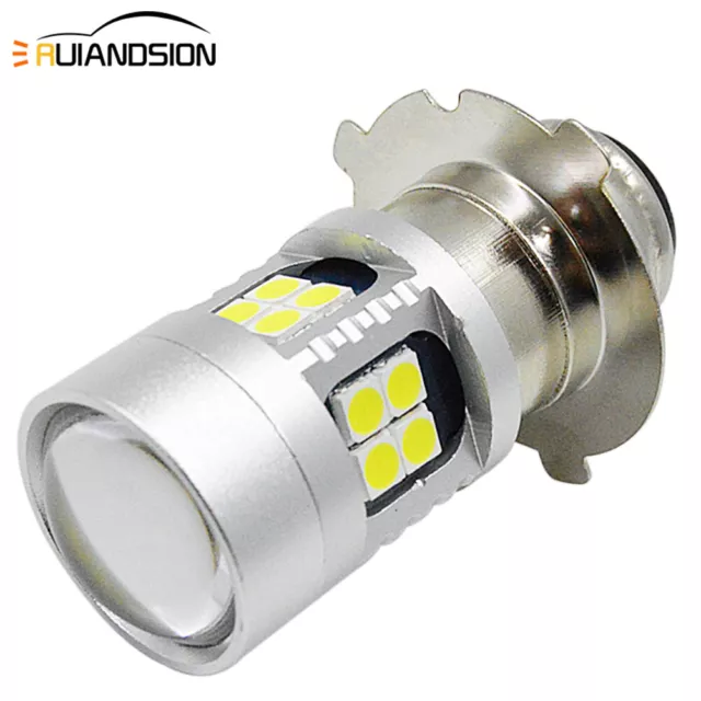 P15D-25-3 LED Moto Headlight Bulbs Headlamp Hi/Lo Beam White Light Lamp DC 6-24V