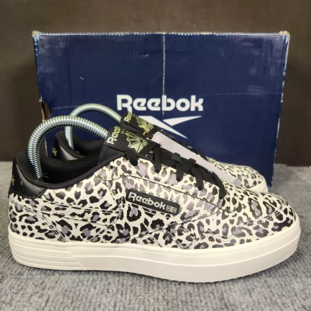 Reebok Club MEMT Bold Womens Size 8 Leopard Print Athletic Casual Sneakers Shoes