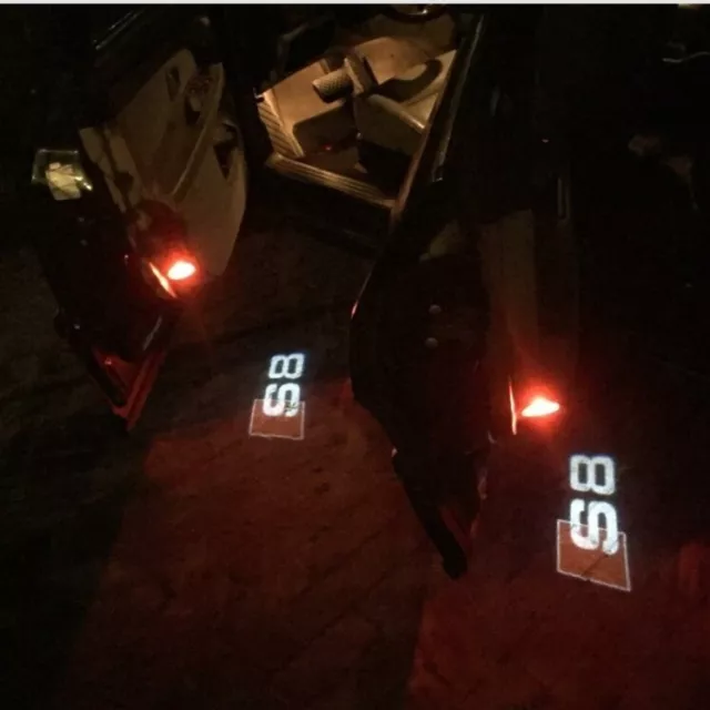 4x Audi S8 A8 LED Sline HD 3D Projektor Licht Einstieg Performance Tuning ABT RS