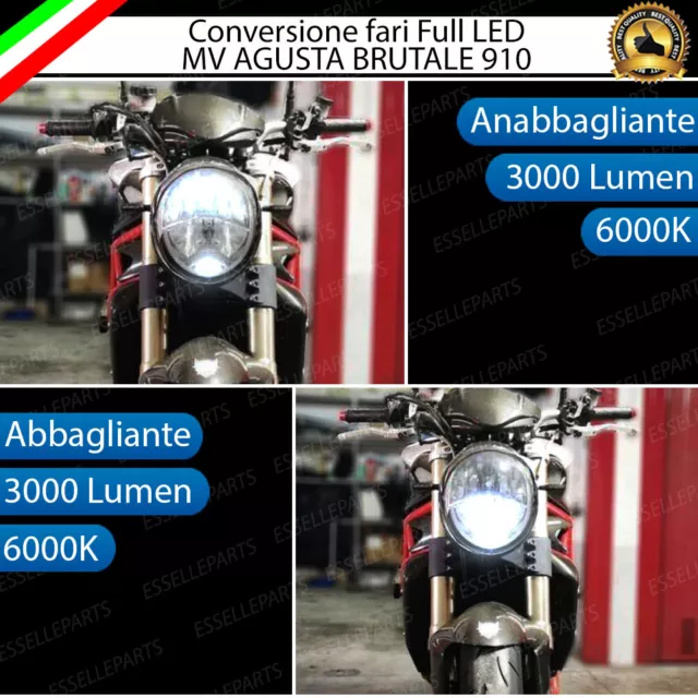 Kit Faro A Led Per Mv Agusta Brutale 910 Anabbagliante Abbagliante 6000K Bianco