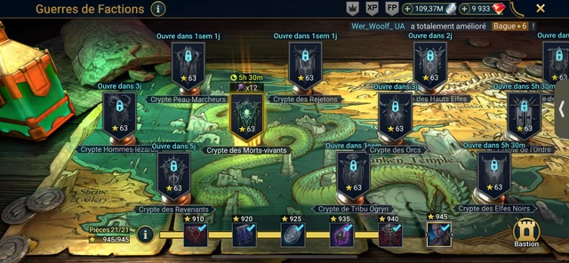 COMPTE STATE OF survival , P7 Etoiles , 160M de puissances, État 216. All. SKY EUR 500,00 - FR