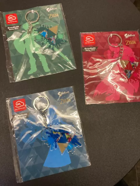 Splatoon x Zelda Splatfest Keychain/Keyring, Set of 3