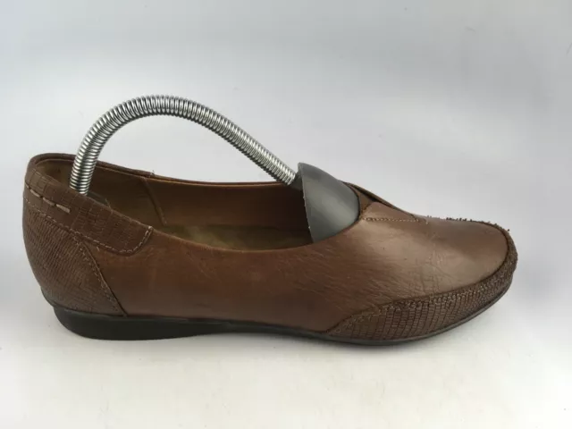 TAOS Womens 'Marvey' Brown Leather Flat Slip On Shoes Sz 41 (10- 10.5 US)