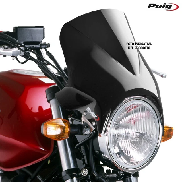 Puig 5881N Windschutzscheibe Universalmodell Rafale – Schwarz