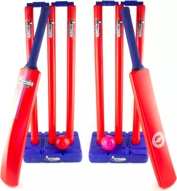 Formula Sports - Double Deluxe Cricket Set - Plastic - Outdoor Cricket Game