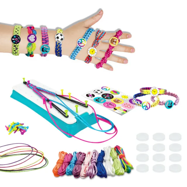 Friendship Bracelet Making Kit for Girls DIY Craft Kits Toys with Braided Frame☈