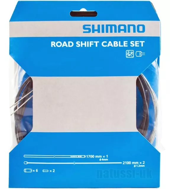 Genuine SHIMANO Road Gear Shift Cable Set Inner & Outer Cable, Black