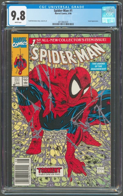 Spider-Man #1 Newsstand CGC 9.8 NM+/MT Todd McFarlane 1990 Marvel Comics