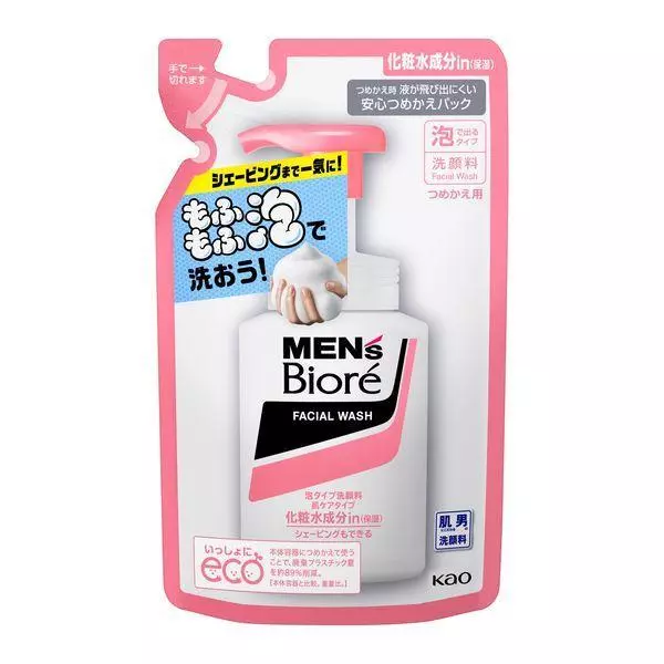 Men's Biore Facial cleanser foam type skin care type refill 130ml KAO From Japan