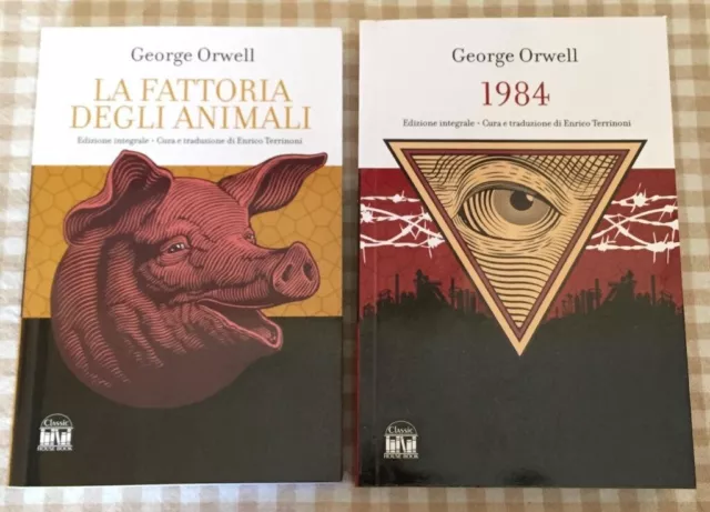 1984 + La Fattoria Degli Animali 2 Libri George Orwell Libro Classic House Book