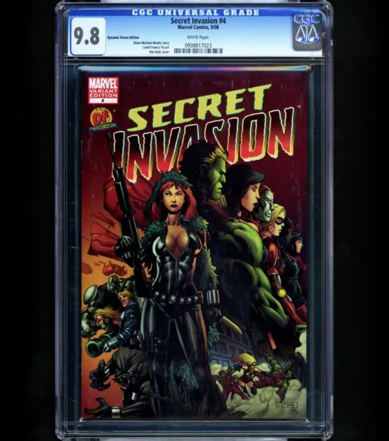 SECRET INVASION #4 CGC 9.8 DF VARIANT Skrulls Hulk Nick Fury Marvel Comics NM