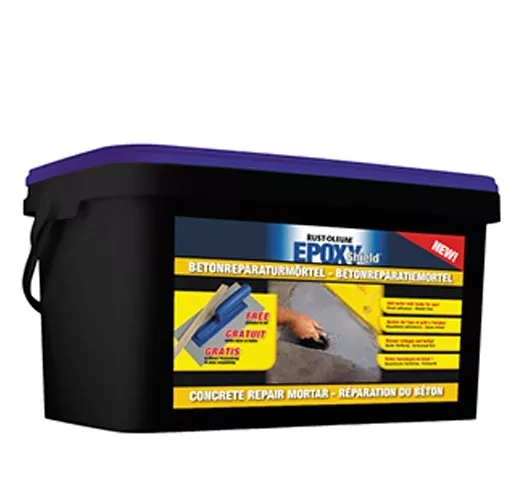 EPOXY SHIELD Beton Reparatur Mörtel Set, 10kg, inkl. Glättkelle, RUST OLEUM