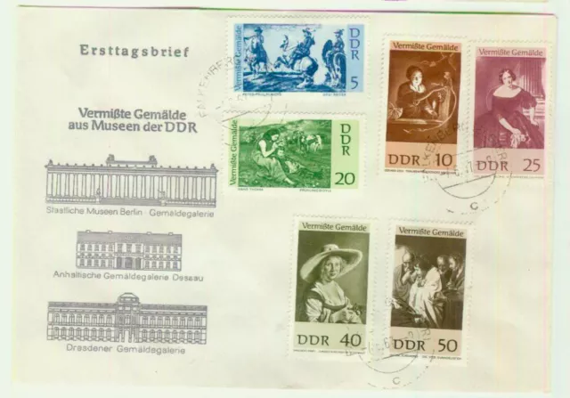 DDR 1286-91, FDC, Gemälde