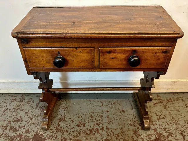 Antique Writing Desk. Victorian  Pine C1830 Rare & Beautiful Sloping Desk. 3