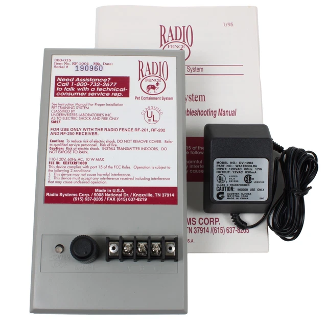 RADIO FENCE RF1001 InGround Dog Transmitter Pet Containment Boundary