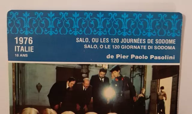 CARTE FICHE CINEMA Série bleue 1976 SALO OU LES 120 JOURNEES DE SODOME Paolo Bon