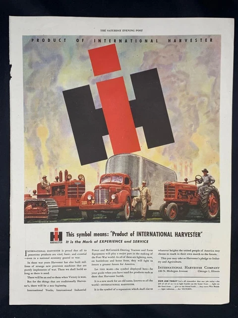 Magazine Ad* - 1944 - International Harvester - World War II