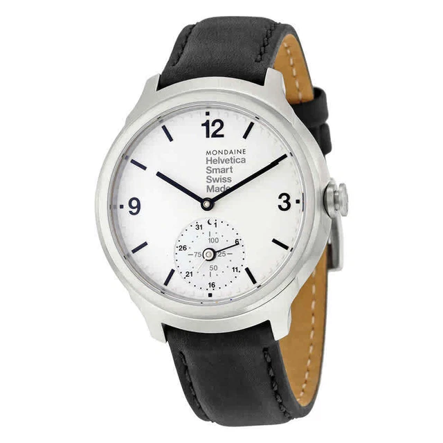 Mondaine Helvetica No 1 Bold Smart White Dial Men's Watch MH1B2S10LB