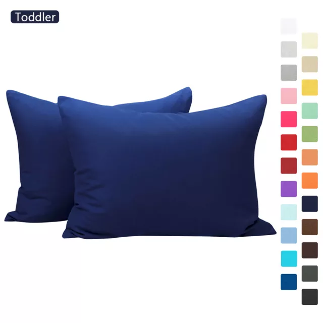 2 Pack Size 13" x 18" Toddler Pillowcases Soft and Breathable Crib Pillow Cases