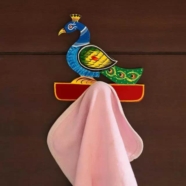 The Peacock Rack Multipurpose Wall Mounted Single Wall Hook Hanger For Towel