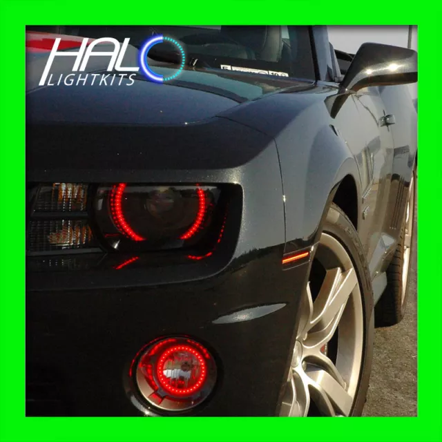 2010-2013 Oracle Chevy Camaro Rs LED Rojo Faro + Niebla Luz Halo Anillo 4