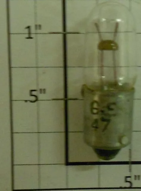 Lionel 47 6 Volt Bayonet Base Clear Tubular Light Bulbs (2)
