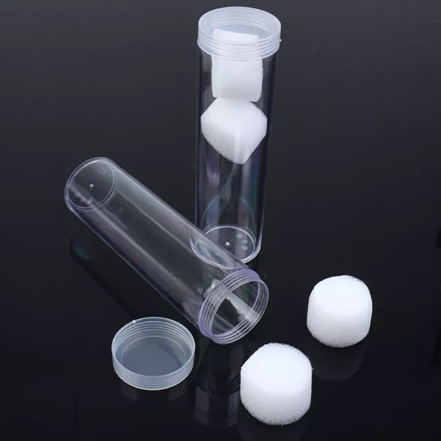 2 Pcs 25mm Round Clear Plastic Coin Fits Quarter Dollar Storage Tubes Screw _ QY