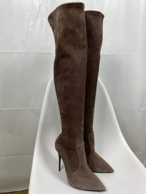 Giuseppe Zanotti Real Suede Leather Over The Knee High Heel Tall Boots size 39