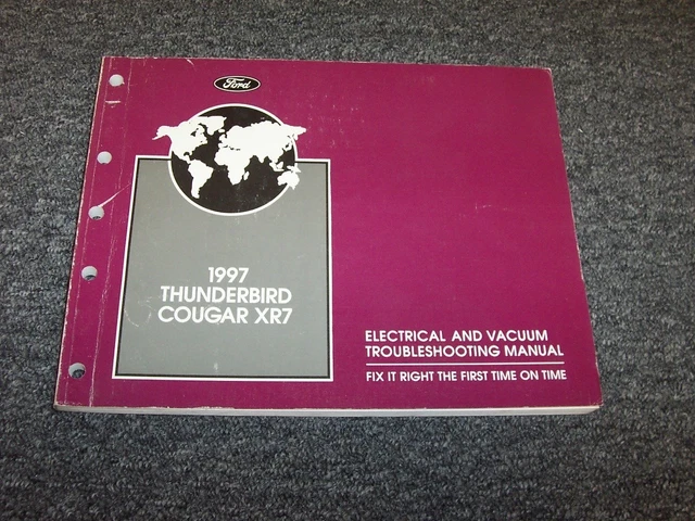 1997 MERCURY COUGAR XR7 Electrical Wiring Vacuum Diagram Manual 3 8L 