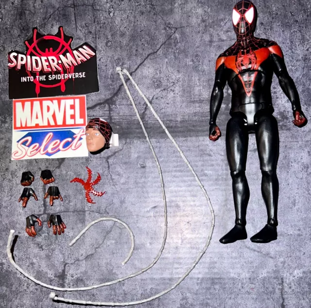 Marvel Legends Diamond Select Spiderverse Movie Miles Morales Spiderman Figure